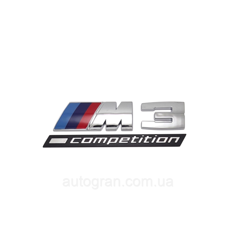 Емблема кузова BMW M3 competition  хром