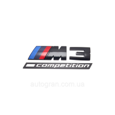 Емблема кузова BMW M3 competition чорна