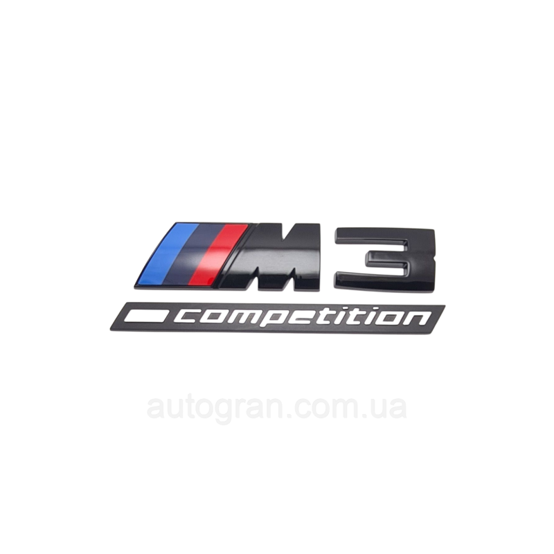 Емблема кузова BMW M3 competition чорна