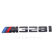 Емблема напис багажника BMW M328i чорний глянець