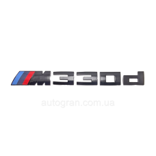 Емблема напис багажника BMW M330d чорний глянець