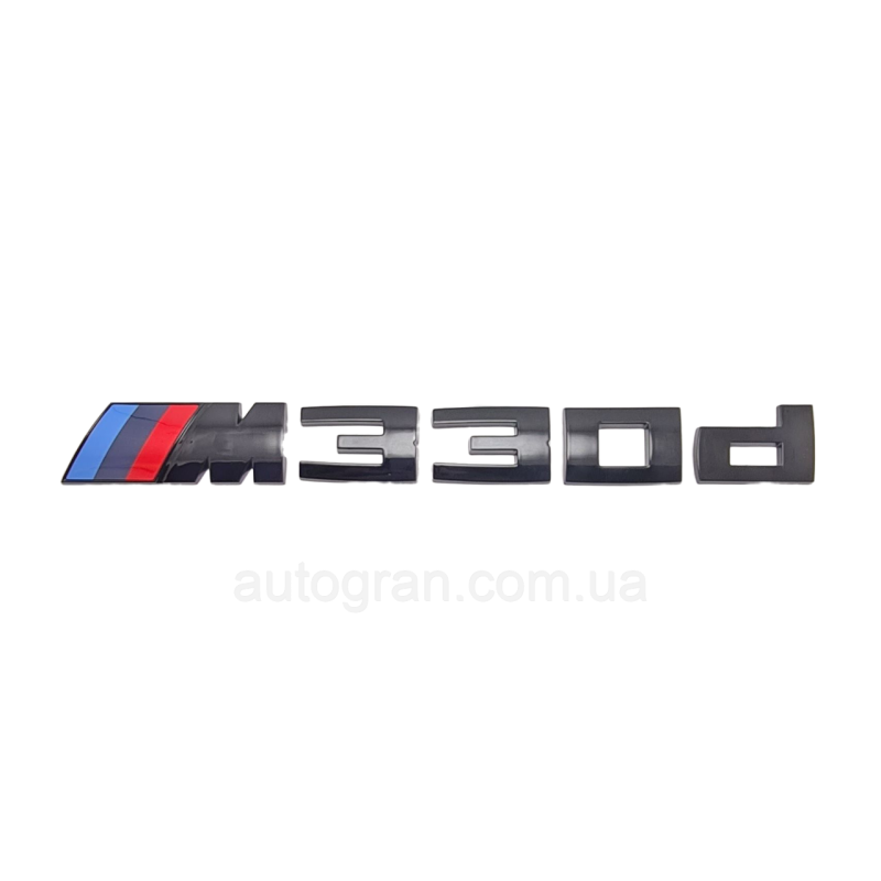 Емблема напис багажника BMW M330d чорний глянець Емблема напис багажника BMW M330d чорний глянець