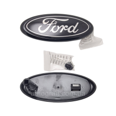 Емблема решітки радіатора Ford Focus Kuga Mondeo Connect 145мм*65мм 4M518216AA чорна+хром
