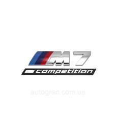 Емблема напис багажника BMW M7 competition хром