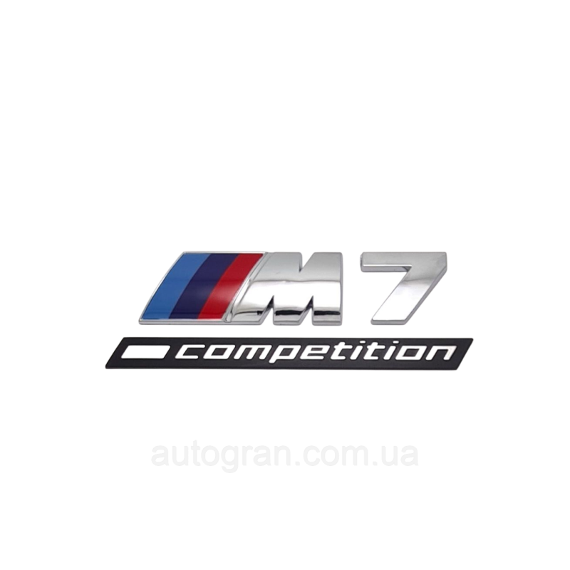 Емблема напис багажника BMW M7 competition хром