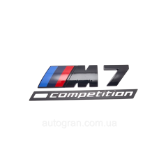 Емблема напис багажника BMW M7 competition чорний глянець