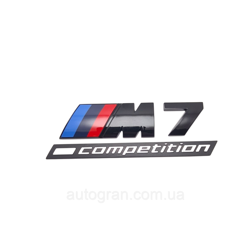 Емблема напис багажника BMW M7 competition чорний глянець