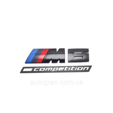 Емблема напис багажника BMW M6 competition чорний глянець