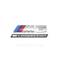 Емблема напис багажника BMW M6 competition хром