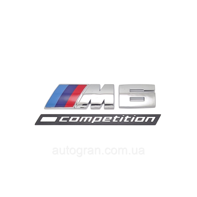 Емблема напис багажника BMW M6 competition хром Емблема напис багажника BMW M6 competition хром
