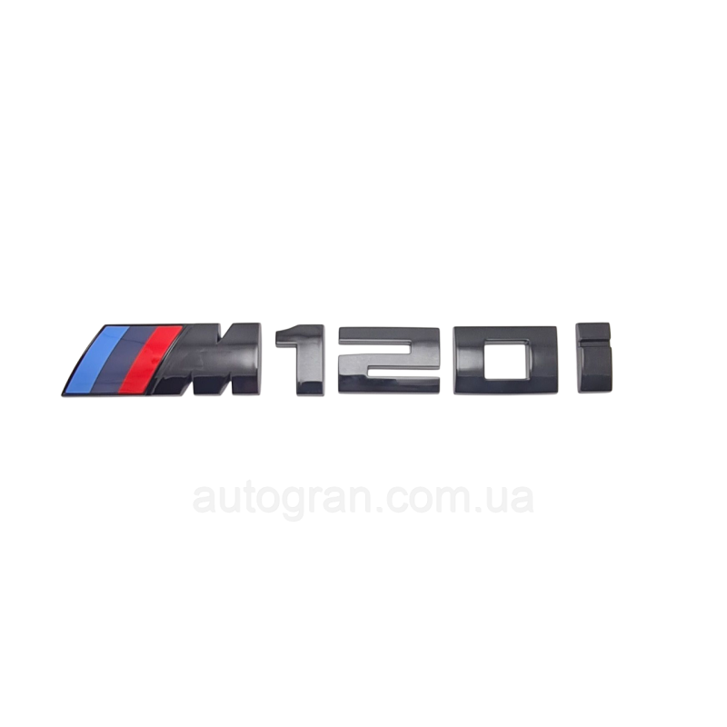 Емблема напис багажника BMW M120i чорний глянець Емблема напис багажника BMW M120i чорний глянець