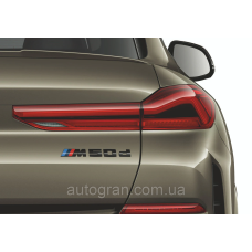 Емблема напис багажника BMW M50d чорна