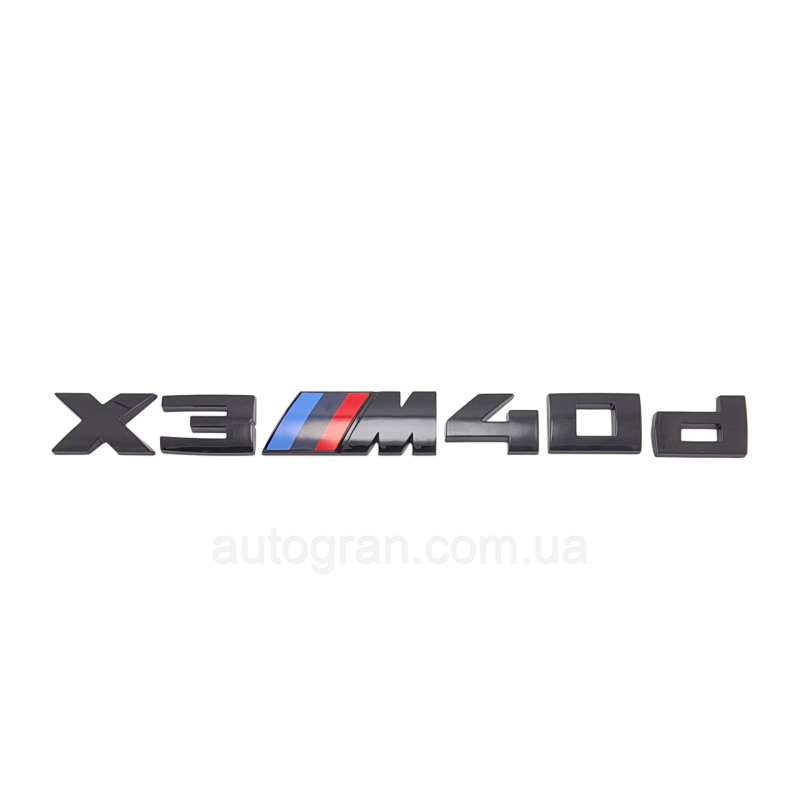 Емблема напис багажника BMW X3M40i чорний