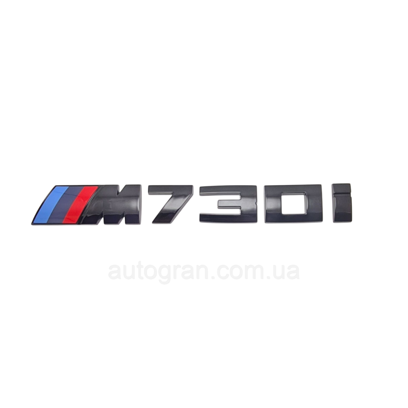 Емблема напис багажника BMW M730i чорний глянець Емблема напис багажника BMW M730i чорний глянець
