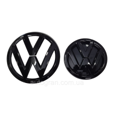 Емблеми решітки та багажника VW Volkswagen Golf 7 HB чёрні глянцеві 5G08536012ZZ+5G0853617A