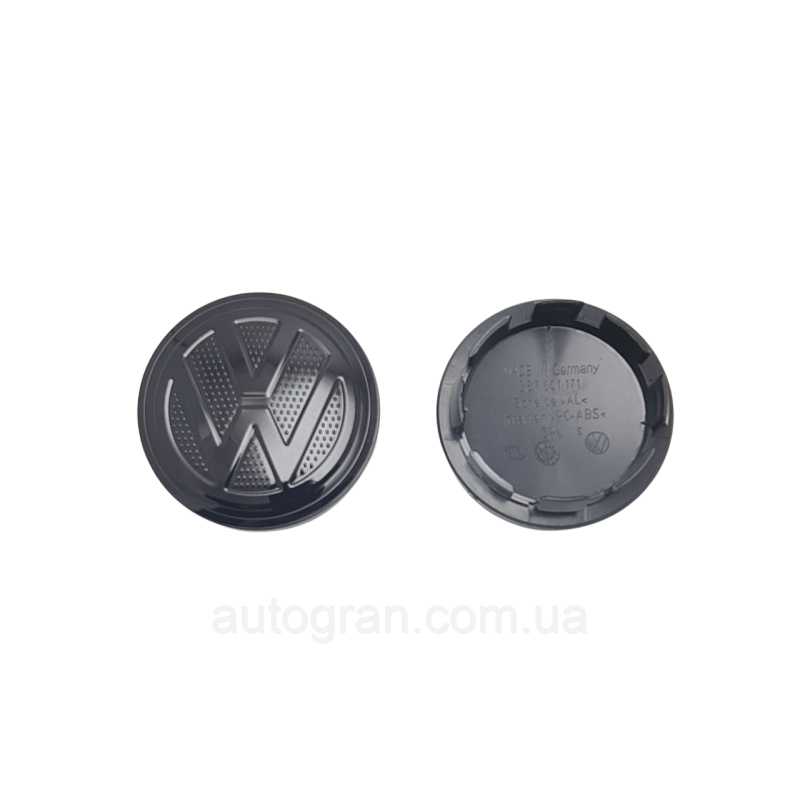 Заглушки ковпачки литих дисків VW Volkswagen 65мм 3b7601171 чорні