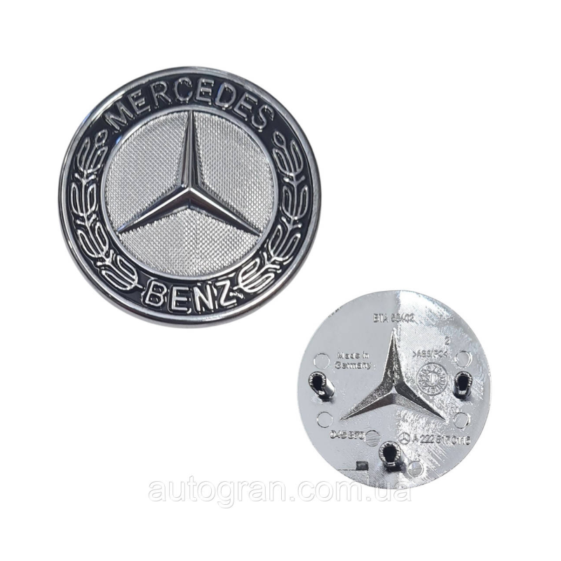 Емблема решітки радіатора Mercedes Benz W222 W223 W213 W205 A0008171901 з чорним ободком