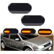 LED Покажчики повороту на крило VW Volkswagen Golf 3 4 Passat B5 B5+ чорні
