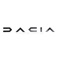 Емблема напис Dacia новий тип чорна