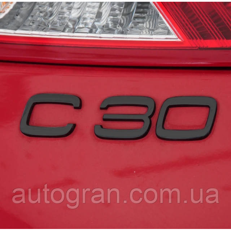 Емблема напис багажника Volvo C30 чорна Емблема напис багажника Volvo C30 чорна