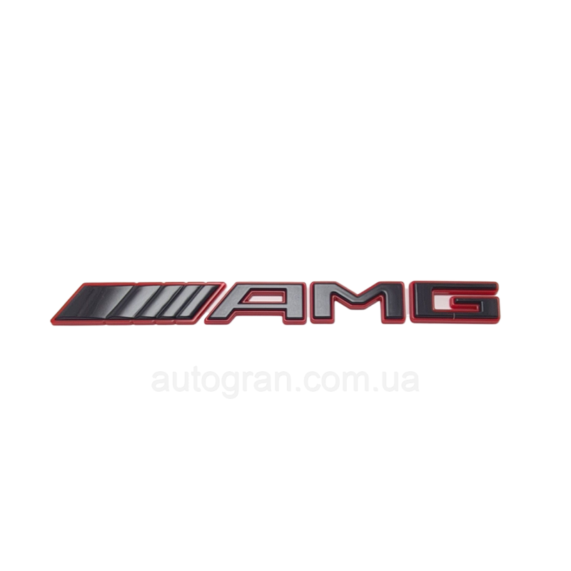 Емблема кузова Mercedes AMG чорно-червона Емблема кузова Mercedes AMG чорно-червона