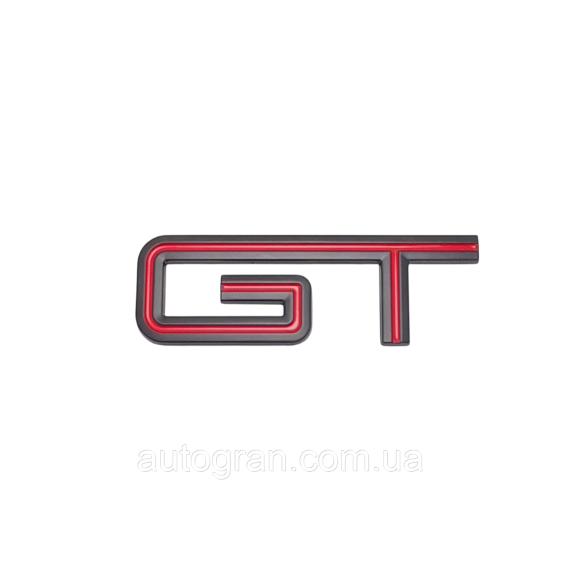 Емблема кузова GT чорно-червона