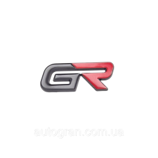 Емблема кузова Toyota GR чорна