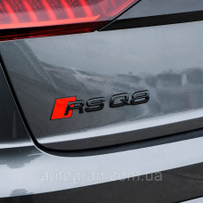 Емблема на кузов Audi RSQ8 чорна