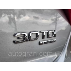 Емблема напис багажника Audi 3.0TDI quattro чорний