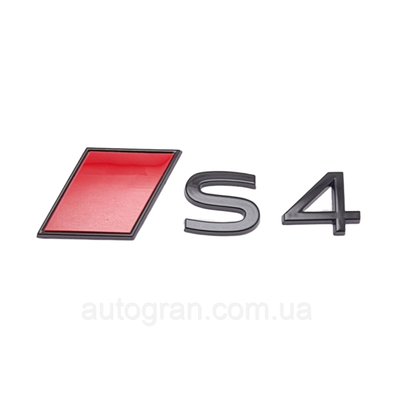 Емблема на кузов Audi S4 чорна новий тип