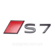 Емблема на кузов Audi S7 чорна новий тип