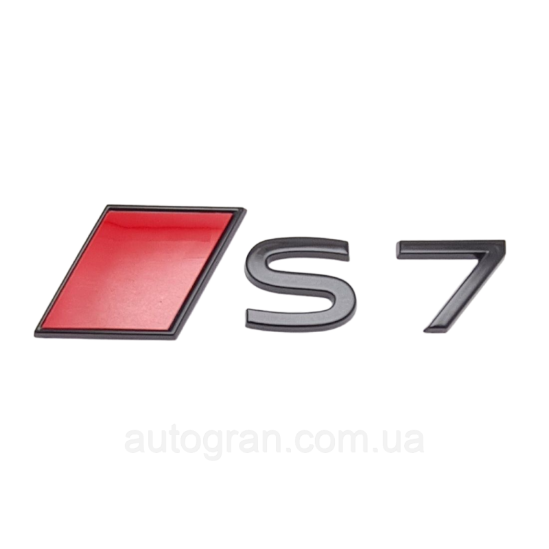 Емблема на кузов Audi S7 чорна новий тип