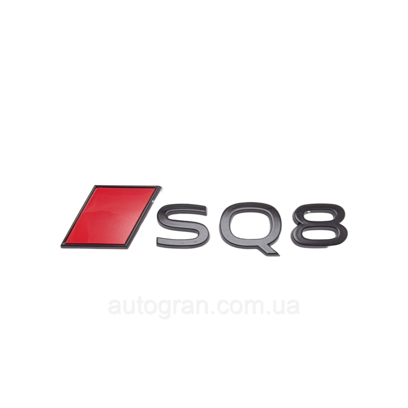 Емблема на кузов Audi SQ8 чорна новий тип
