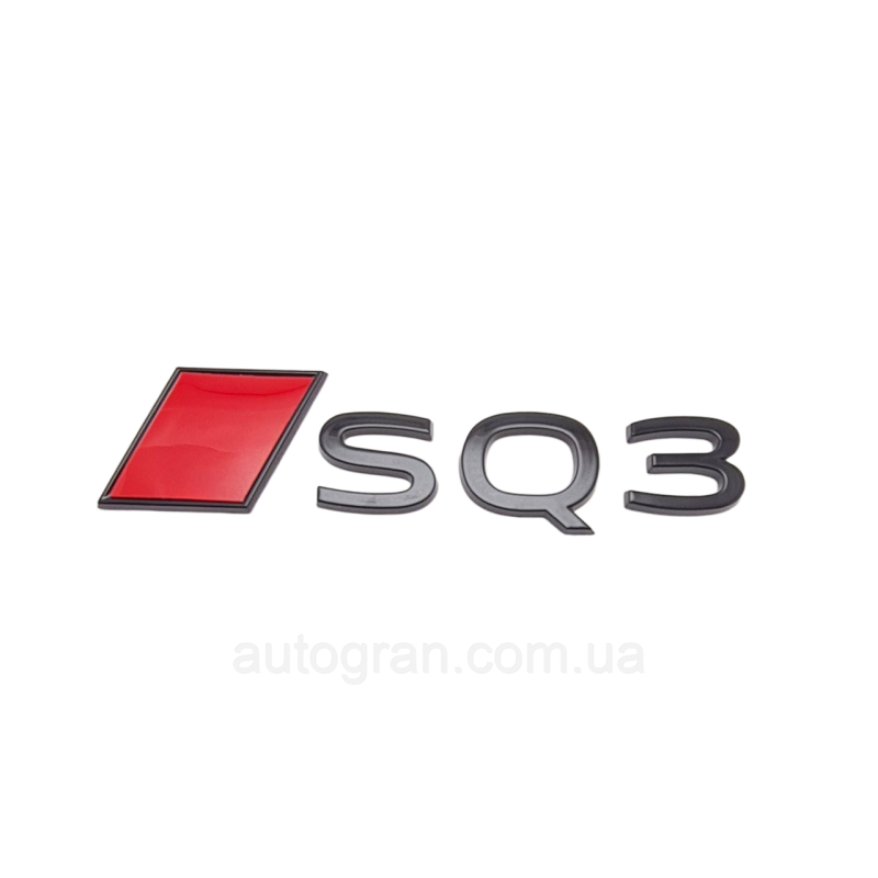 Емблема на кузов Audi SQ3 чорна новий тип