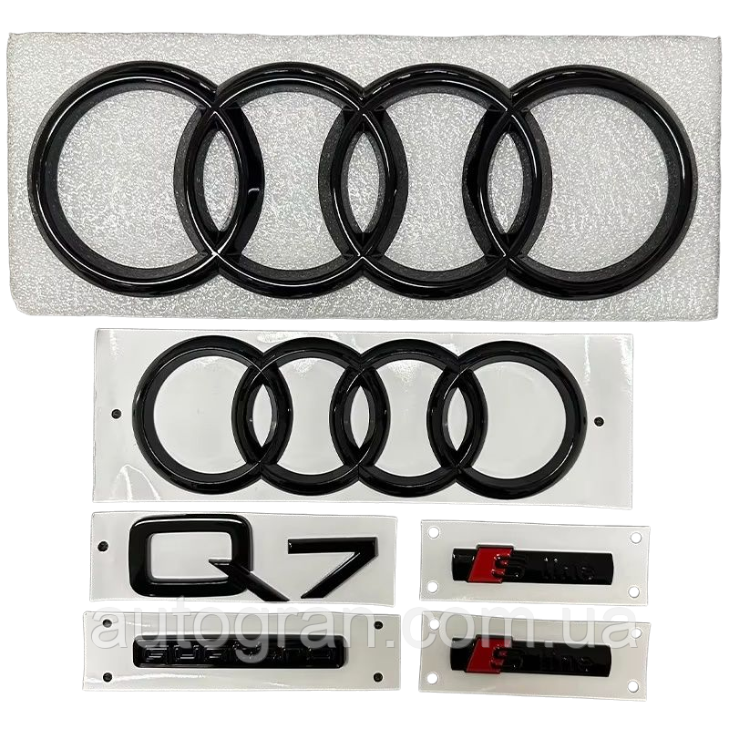 Комплект емблем антихром Audi Q7 2007-2016
