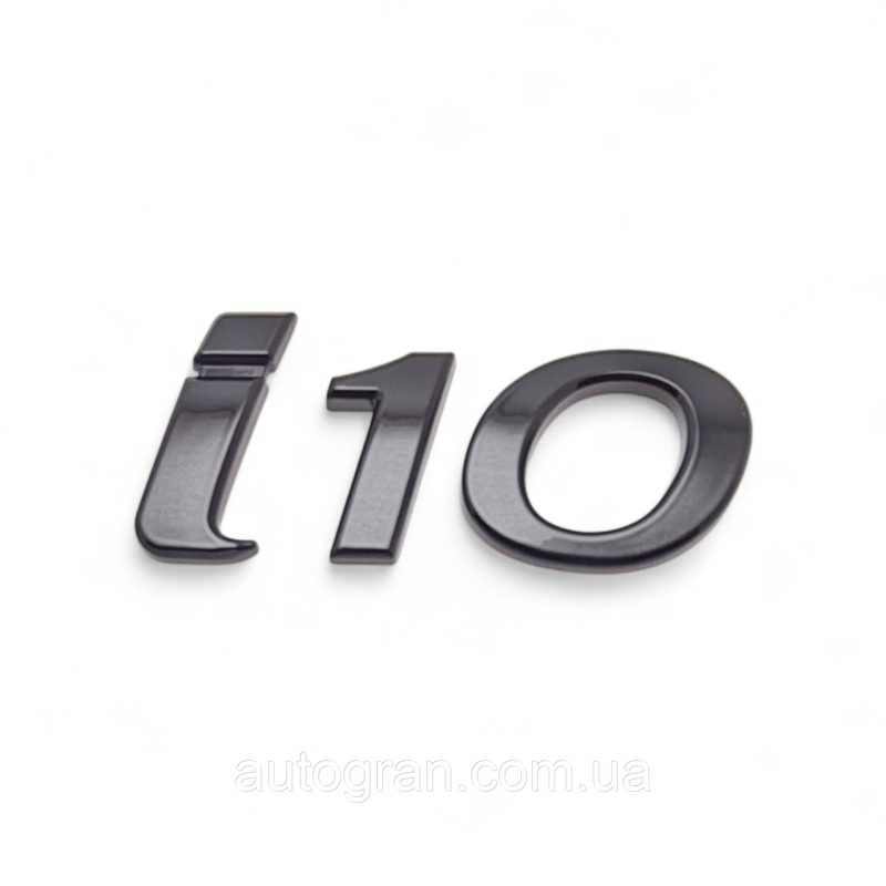 Емблема напис багажника Hyundai I10 чорна Емблема напис багажника Hyundai I10 чорна