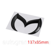 Емблема кришки багажника Mazda 137мм*85мм чорна batman