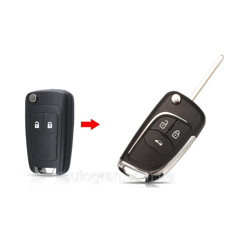 Ключ викидний Chevrolet 3 кнопки Cruze Captiva новий тип