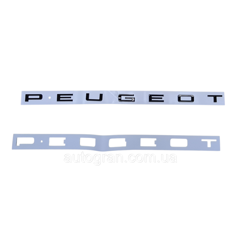Емблема напис багажника Peugeot новий тип велика чорна