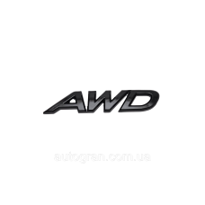 Емблема напис багажника Mazda AWD чорна