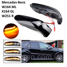 Вказівники повторювачі повороту в дзеркала Mercedes W251 W164 ML X164 GL чорні динамічні