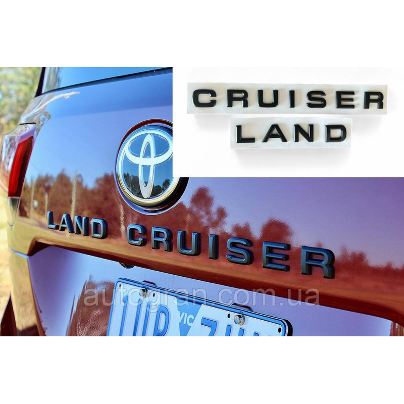 Емблема напис багажника Toyota Land Cruiser LC300 чорний глянець