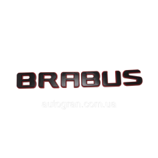 Емблема кузова Mercedes Brabus чорно-червона