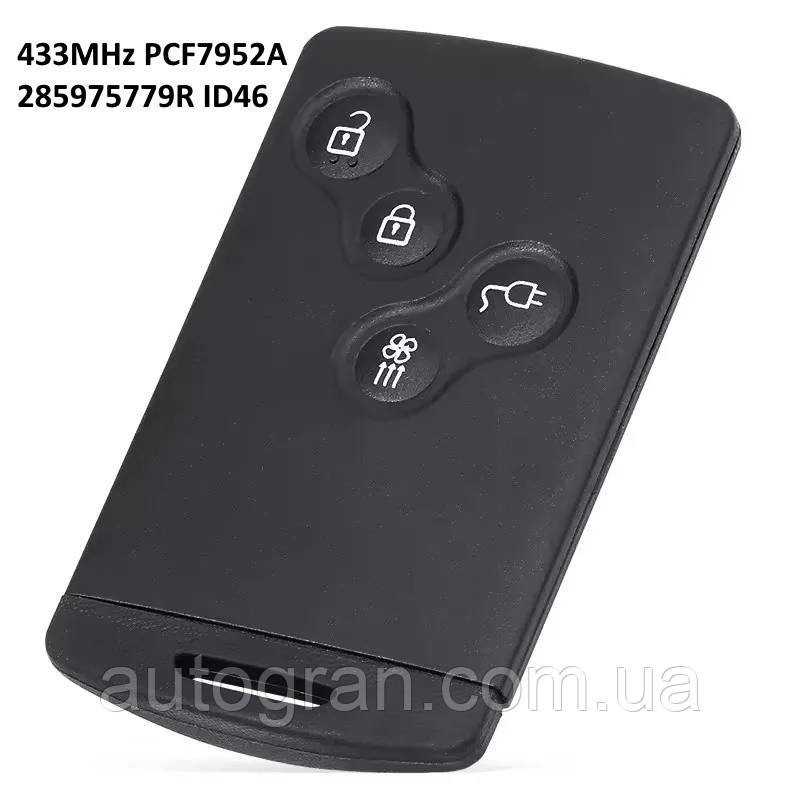 Ключ-карта Renault Zoe 433MHZ PCF7952A ID46 285975779R