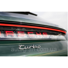 Емблема напис turbo для Porsche Cayenne Taycan Macan хром новий тип