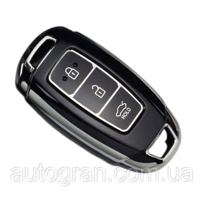Чохол на викидний ключ Hyundai i30 ix25 Elantra KONA Solaris Azera Santa Fe Palisade 3 кнопки Чохол на викидний ключ Hyundai i30 ix25 Elantra KONA Solaris Azera Santa Fe Palisade 3 кнопки