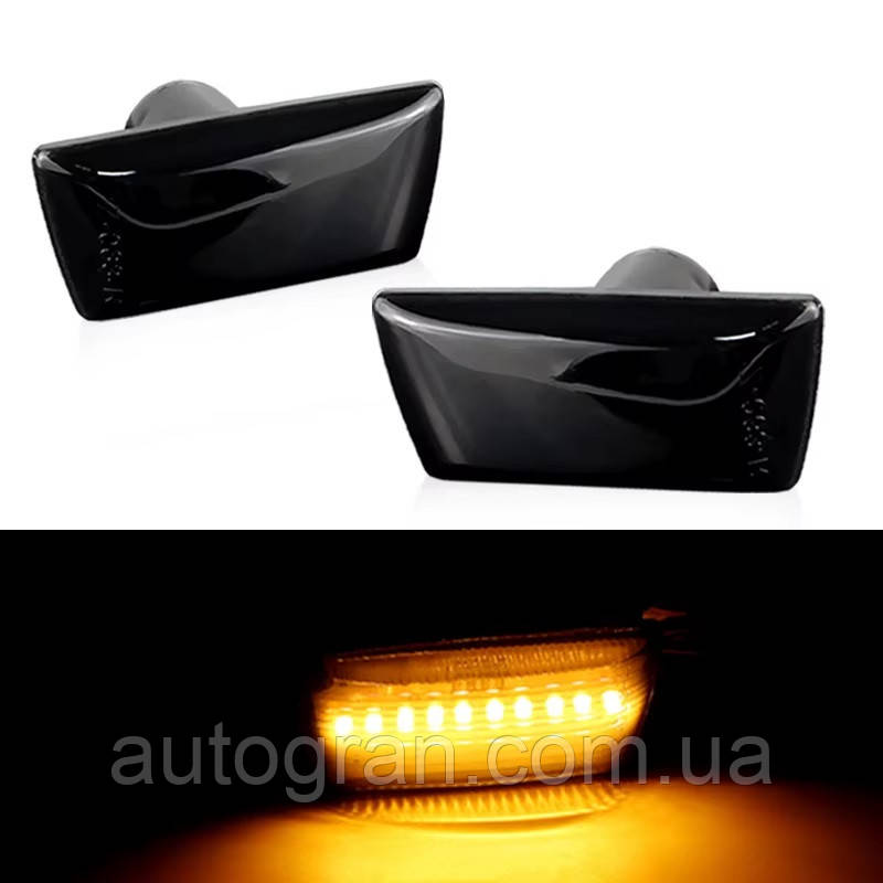 LED Показчики повороту на крило Opel Astra H чорні LED Показчики повороту на крило Opel Astra H чорні