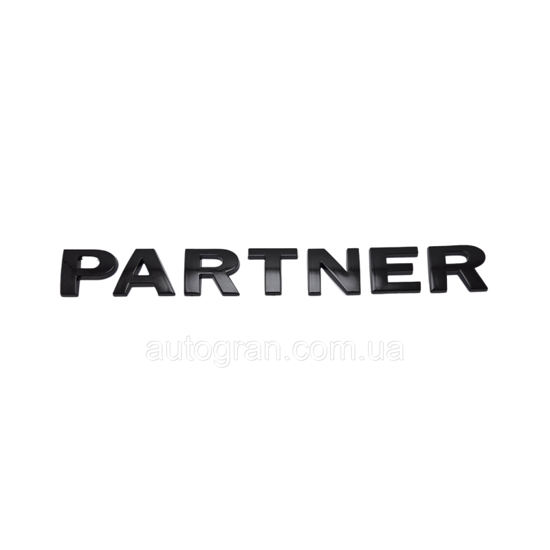 Емблема напис багажника Peugeot Partner чорна