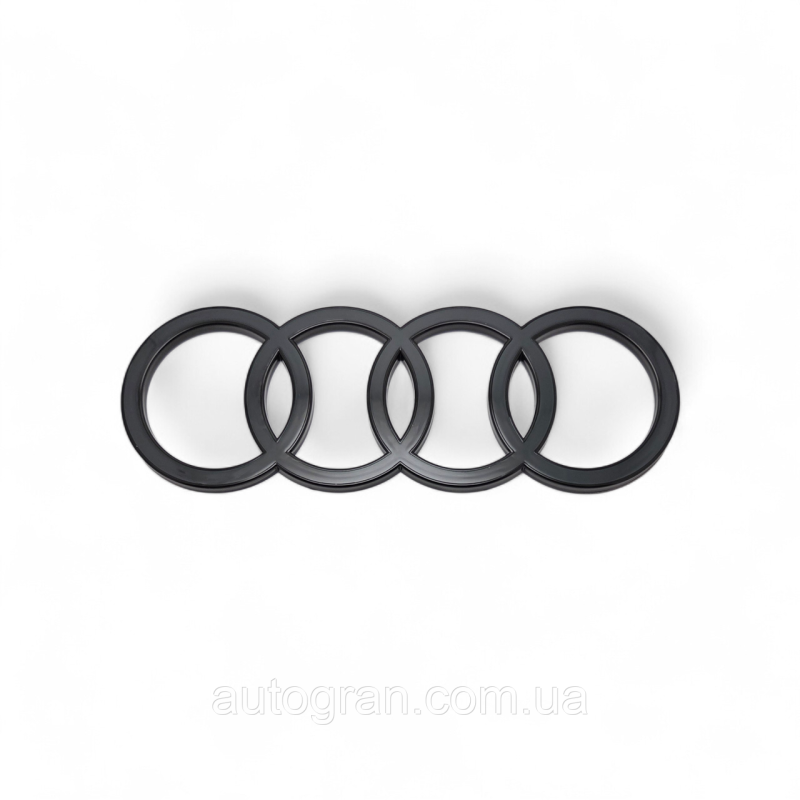 Емблема багажника кільця Audi чорна новий тип