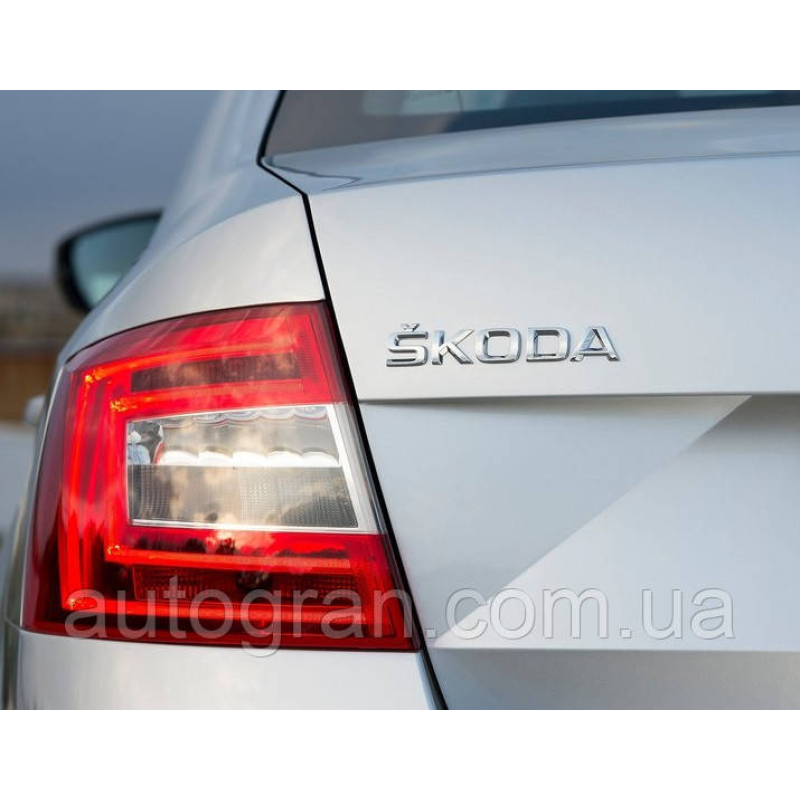 Емблема напис багажника Skoda new Емблема напис багажника Skoda new